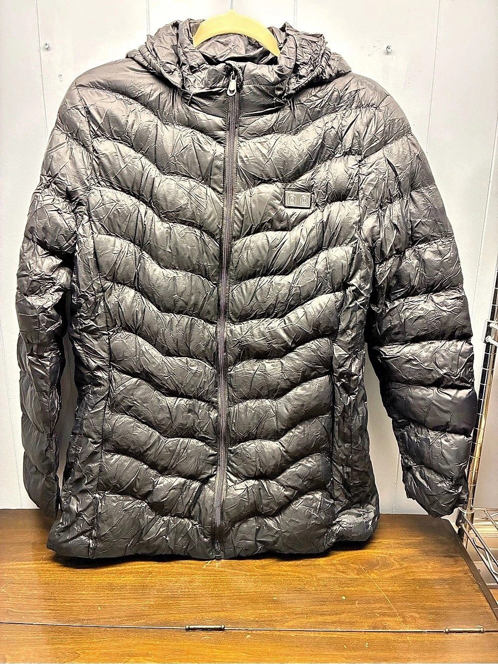 OAOA Women’s Heated Jacket Heated Puffer Coat in Black Medium NWT